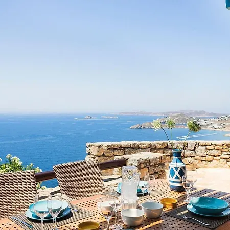 Excellent Mykonos Villa Elpida 3 Bedrooms Stunning Sea Views Psarrou